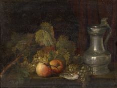 Französisch: 17. Jh. oder 18. Jh. Stillleben mit Pfirsichen, Trauben,...