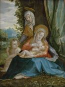 Süddeutsch: um 1600. Maria mit dem Christusknaben, Johannes d. Täufe...