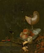 Kalf, Willem - In der Art: Prunkstillleben mit Nautiluspokal, Römer und Früchten