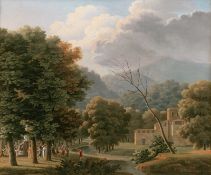 Lebrun, Hippolyte: Frühlingsreigen Arkadische Landschaft mit Tanzenden