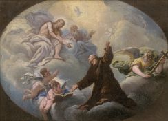 Venezianisch: 18. Jh. Bozzetto für die Apotheose eines Heiligen