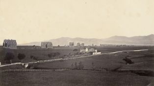 Anderson, James and Unknown: Panoramic view of Roman Campagna to the Alban Hills, etc...