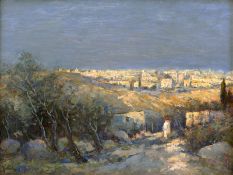 Österreichisch: Anfang 20. Jh. Jerusalem vom Ölberg aus gesehen