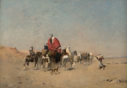 Regnault de Maulmain, Émile: Die Heimführung der Braut: Eine kleine Karawane in der W...