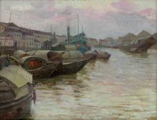 Delacroix, André: Am Kanal von Song Tam Bac in Haiphong, Vietnam