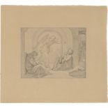 Overbeck, Friedrich: Der Engel erscheint Joseph im Traum und befiehlt ihm die...