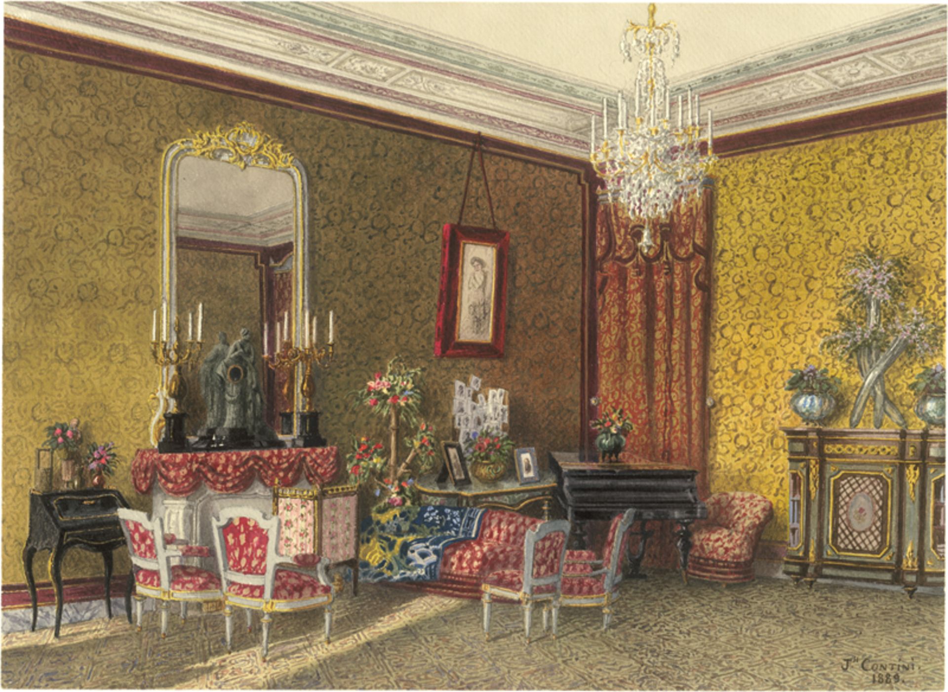 Contini, Joseph: Salon der Großfürstin Olga Nikolajewna im Hôtel Splendid...