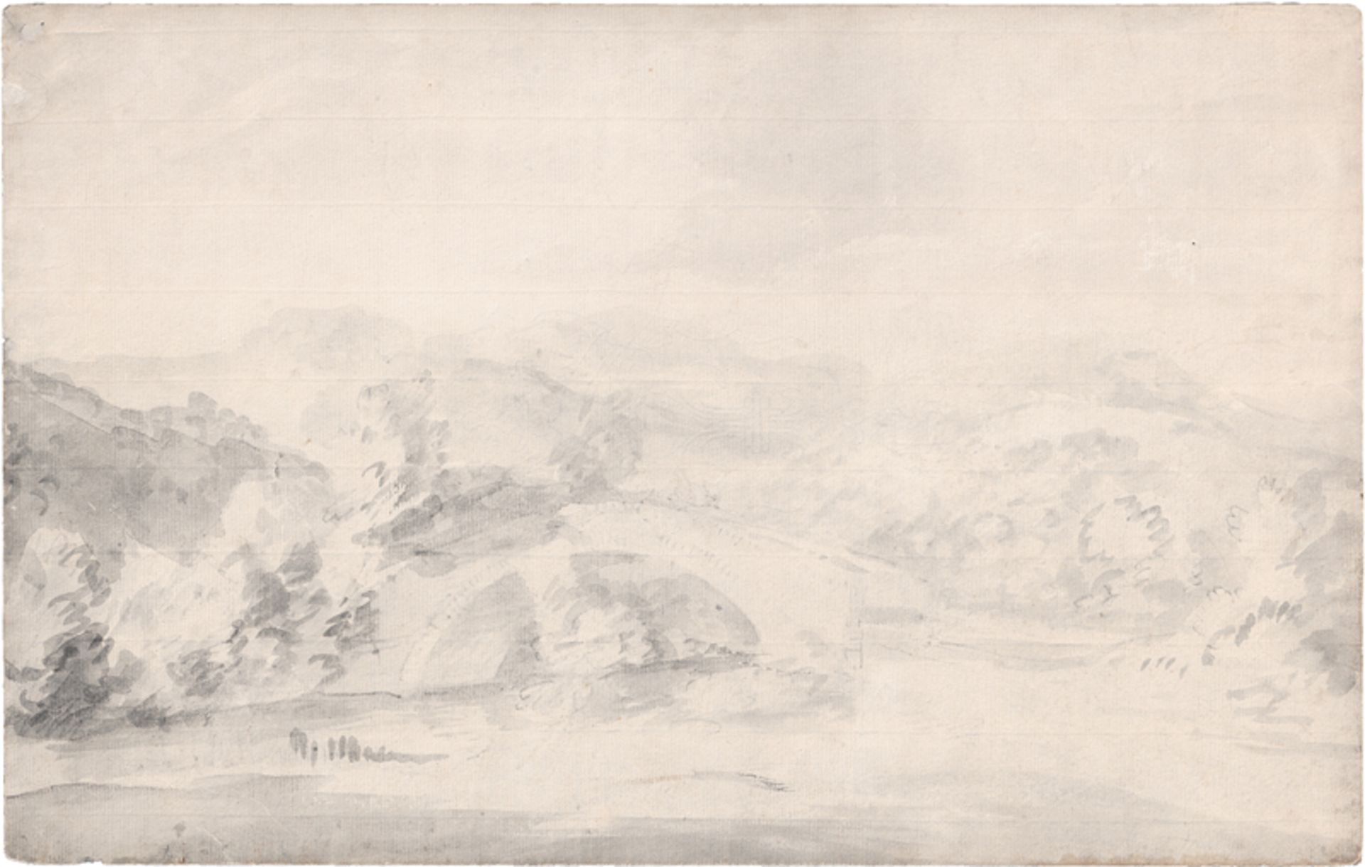 Gainsborough, Thomas: Flusslandschaft mit Brücke im Lake District