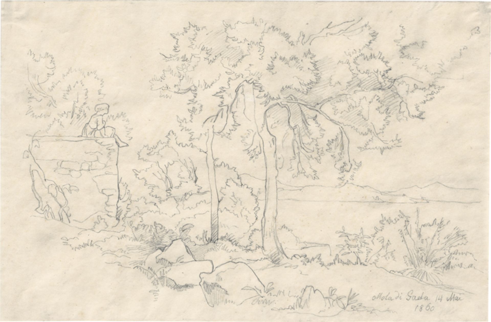 Preller d. Ä., Friedrich: Küstenlandschaft bei Mola di Gaeta