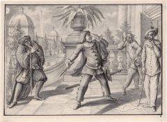 Schübler, Johann Jakob: Drei Szenen aus der Commedia dell'Arte