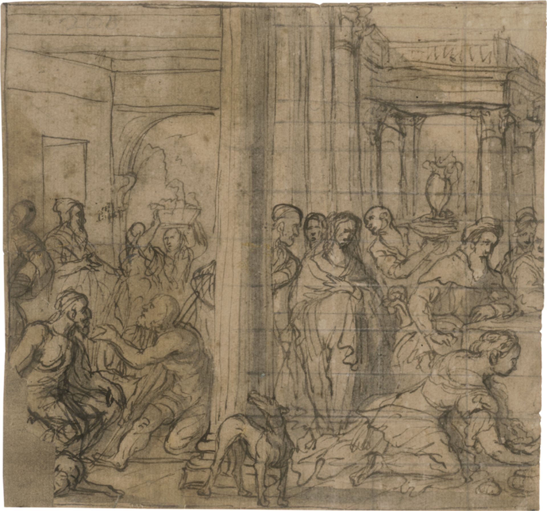 Venezianisch: um 1600. Maria Magdalena, Christus die Füße salbend