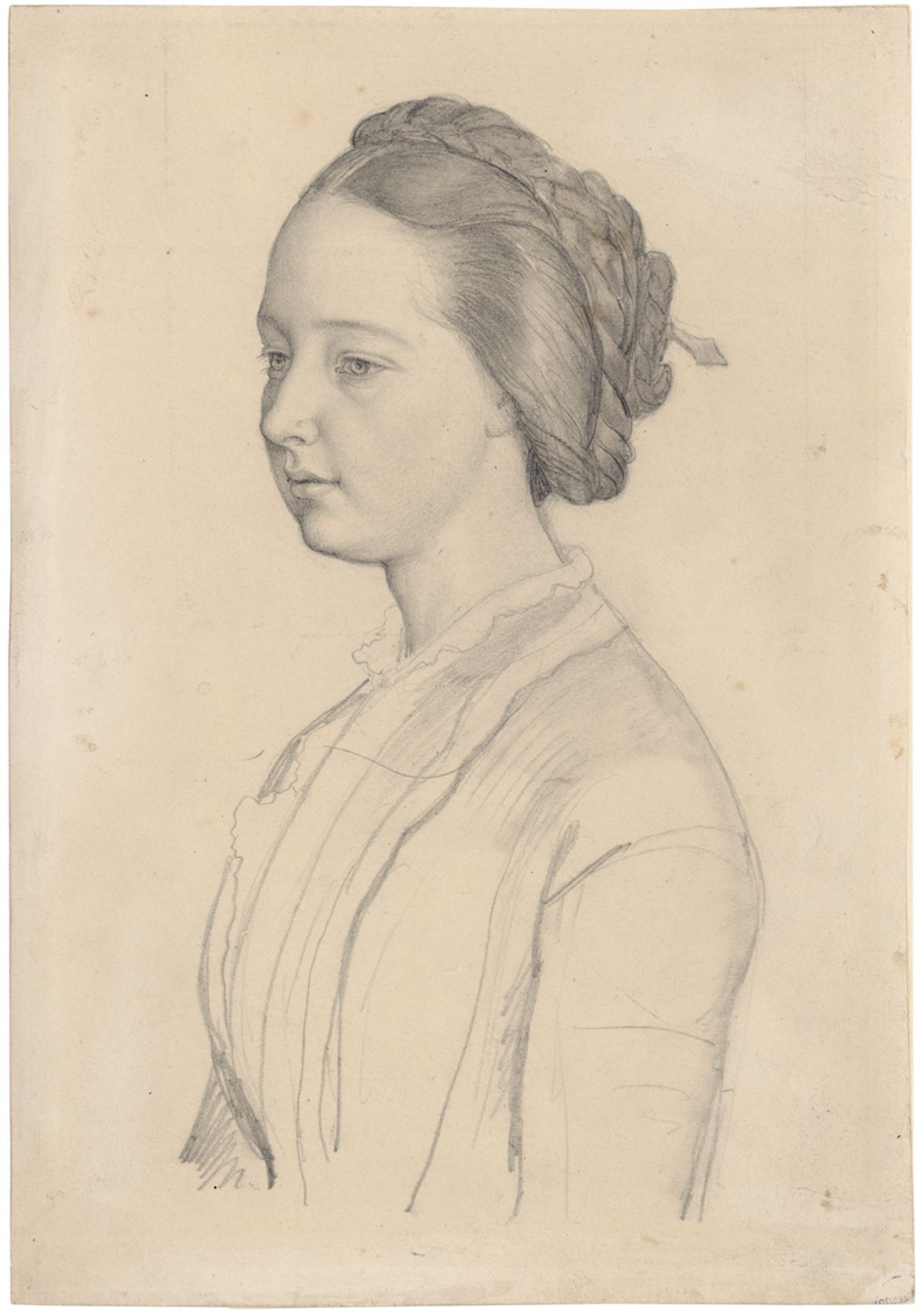 Wasmann, Friedrich: Portrait einer jungen Frau mit Flechtfrisur