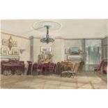 Peters, Pieter Francis: Salon der Zarin Alexandra Fjodorowna im Hotel Belvedere ...