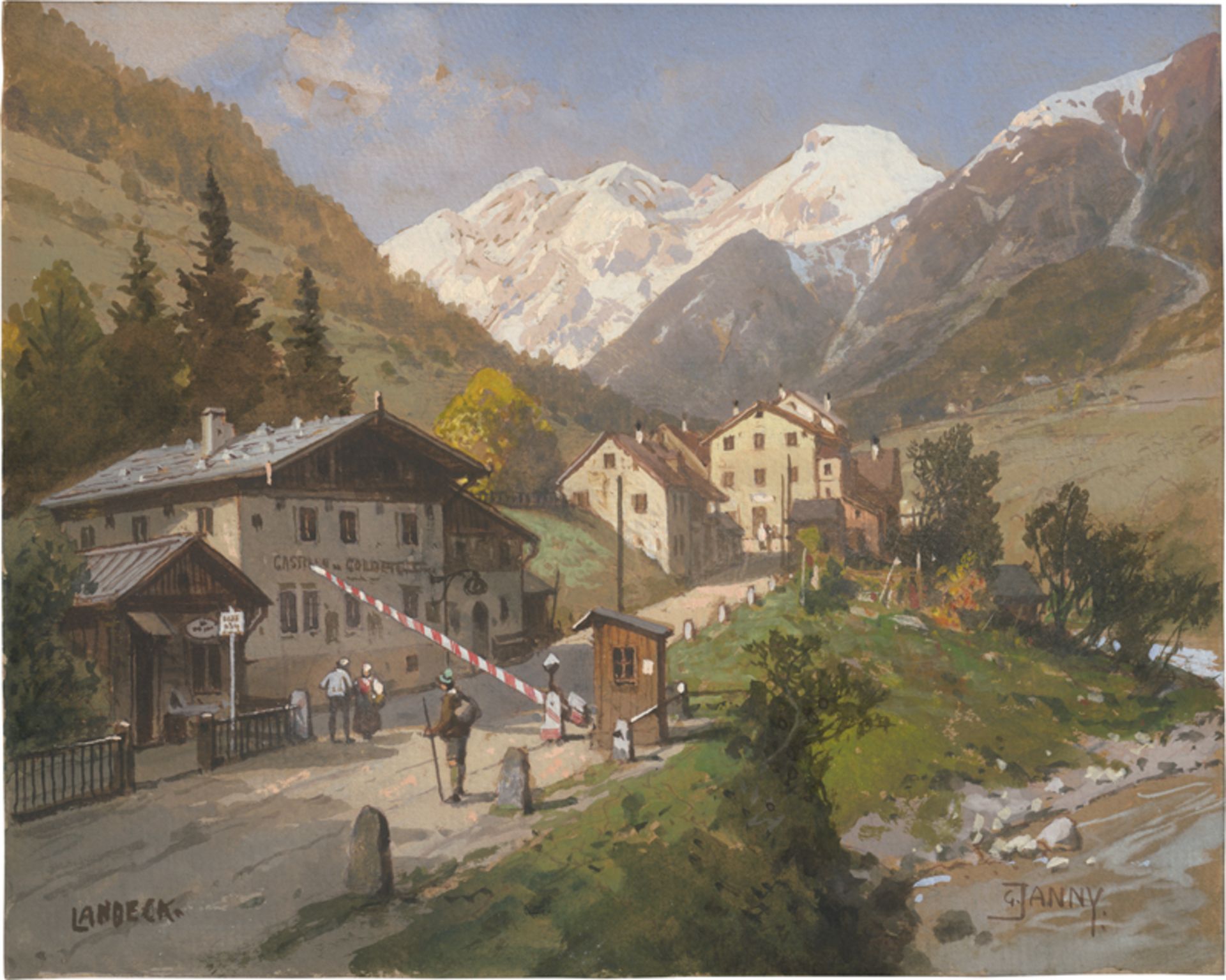 Janny, Georg: Bei Landeck im Oberinntal mit Blick auf die Parseierspit...