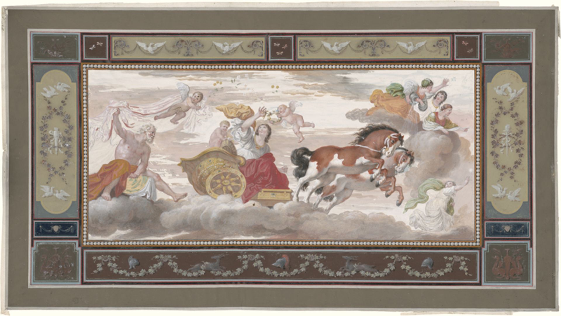 Französisch: um 1820. Aurora im Streitwagen