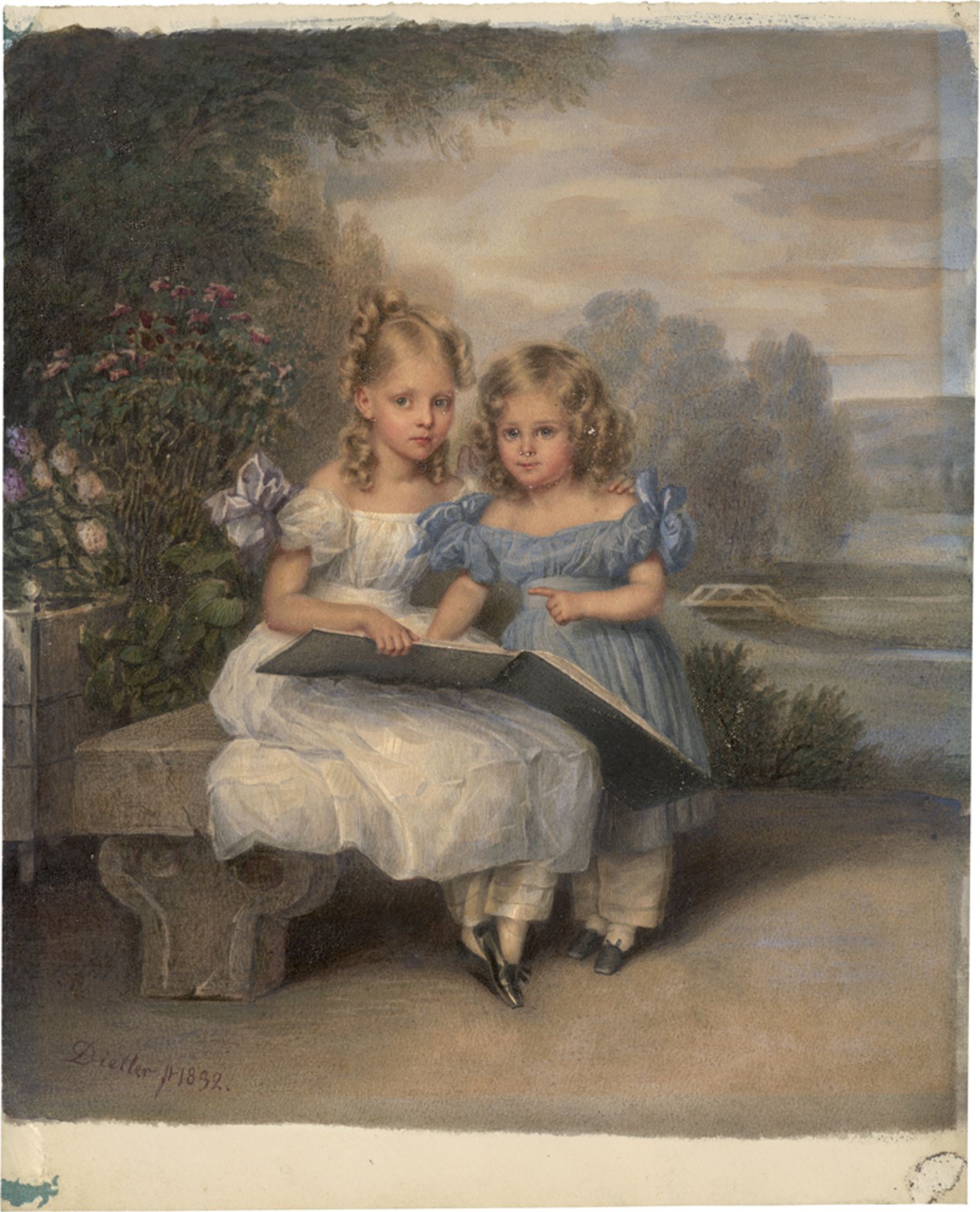 Dietler,  Johann Friedrich: Die Geschwister Ernestine und William Huber