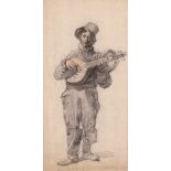 Niederländisch: um 1800. Wandernder Geselle mit Guitarre