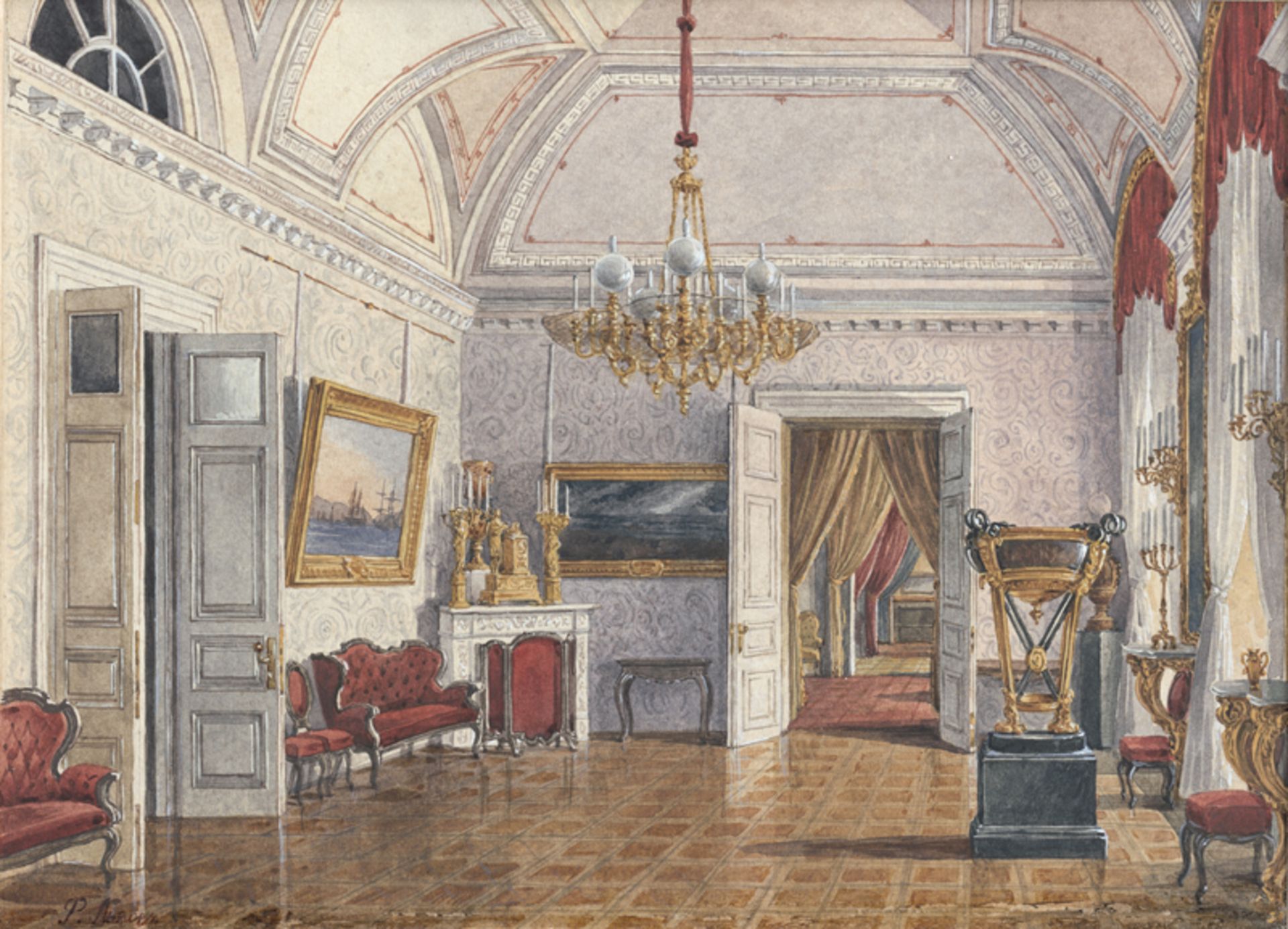 Lwow, Fedor Fedorovitch: Salon in der III. Privatwohnung im Winterpalast in St. P...