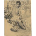 Deutsch oder Französisch: frühes 20. Jh. "Bacchus" - Italienischer Jüngling mit We...