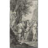 Maillard, L.: Arkadische Landschaft mit Musenreigen, Zeus und Pegasos
