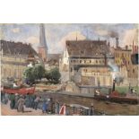 Jacob d. J., Julius: Alt-Berlin: Blick über die Spree auf den Nikolaiturm und...
