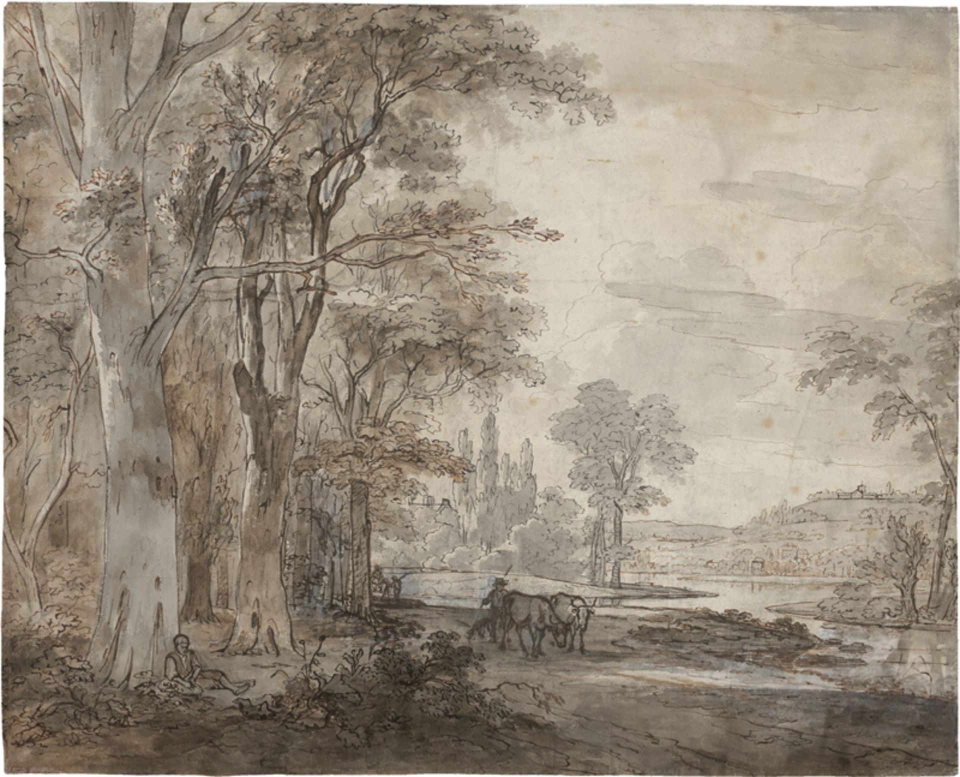 Deutsch: 1773. Eseltreiber an der italienischen Küste