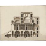 Deutsch oder Niederländisch: um 1800. Entwürfe zu einem Palazzo im Stil der italienis...