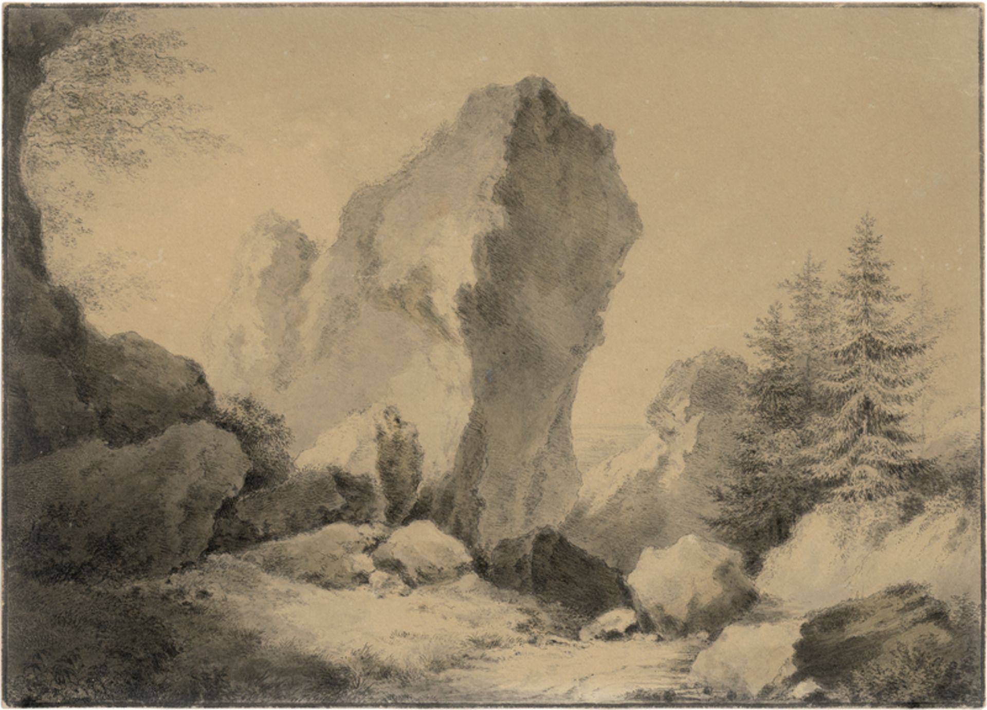 Molitor, Martin von: zugeschrieben. Felslandschaft in der Sächsischen Schweiz