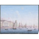Russisch: Anfang 19. Jh. St. Peterburg: Blick über die Newa auf di...