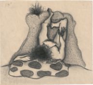 Rainer, Arnulf: Liegender Akt (Maria Lassnig?)