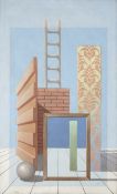 Thiemann, Hans: Stilleben hinter Blau