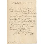 Mazarin, Jules Kardinal: Eigenhändiger Brief an den Abbé Fouquet. 1658