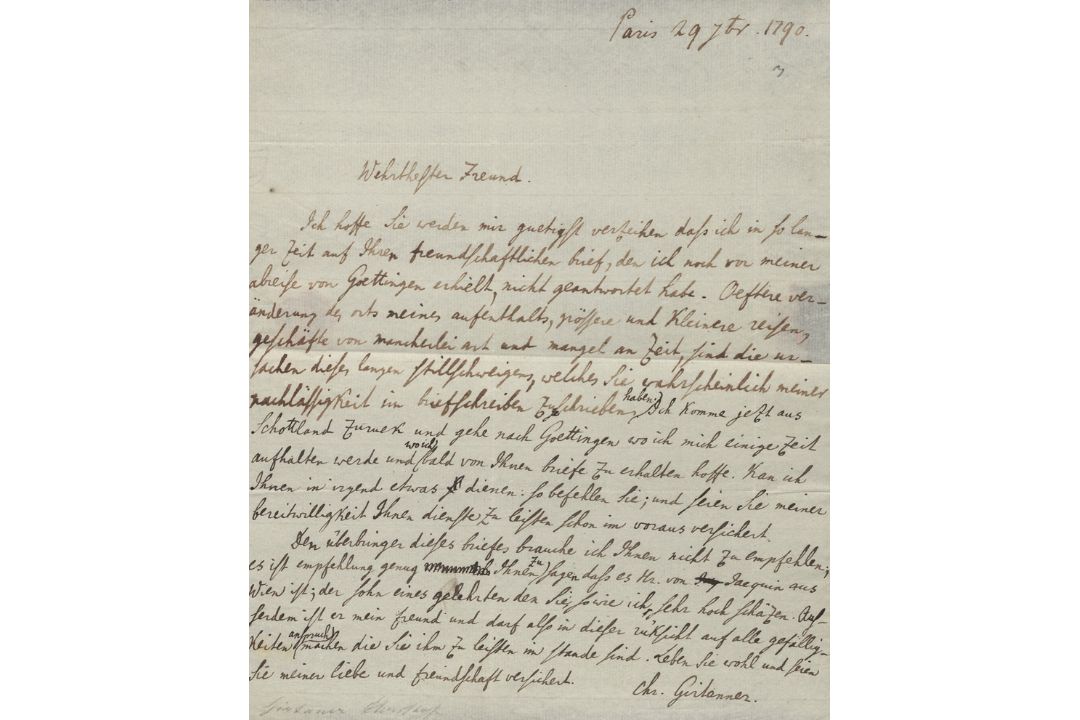 Girtanner, Christoph: Brief aus Paris an einen Freund.1790