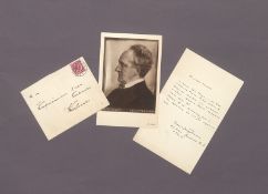 Hauptmann, Gerhart: Brief an den Kaufmännischen Verein Karlsruhe. 1895