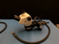 Unitron Binocular Microscope Head w/ Fiber Optic Illuminator Adapter