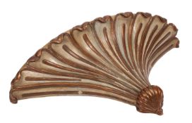 A Continental carved and painted wood bed canopy, in 18th century style,