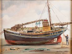 * Arthur Royce Bradbury (British, 1892-1977) - 'The Golden Sunset, Newlyn 11.4.