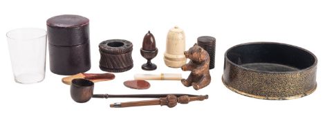 A collection of antique treen and works of art, 18th,