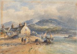 William Ellis (British, 19th Century) - 'Fishermans Cottage' Conwy Estuary
