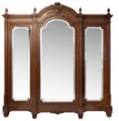 A fine French kingwood parquetry and ormolu mounted wardrobe,