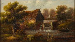 Charles Greville Morris (British, 1861-1922) - An overshot mill and sluice gate