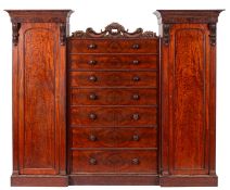 A William IV mahogany inverted breakfront compactum,
