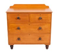 A Victorian pine chest of drawers,