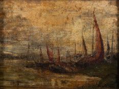 19th Century European school - Sailing boats - Oil on canvas - 18.