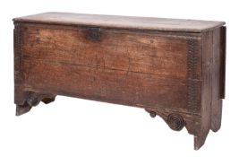 A 17th century oak coffer;