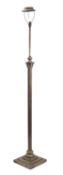 A Victorian brass adjustable standard lamp,