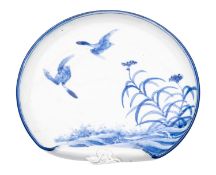 An Arita porcelain dish of circular form