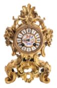 Japy Freres a Paris, an ormolu and porcelain mantel clock