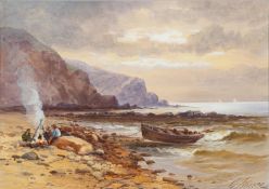 Charles Rousse (British school, fl 1871-1892) - 'The mid-day break at low water