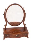 A George III mahogany dressing table mirror,